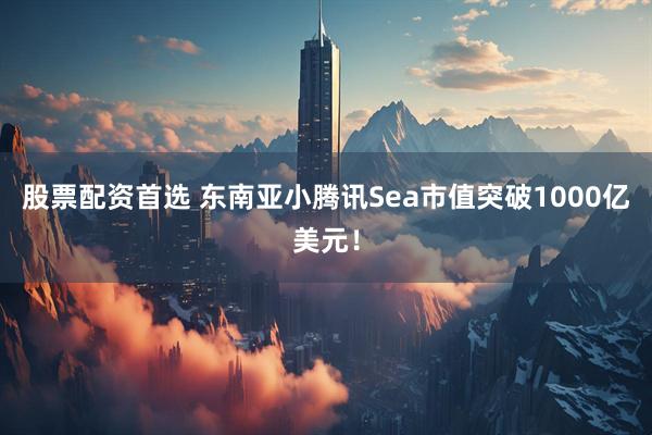 股票配资首选 东南亚小腾讯Sea市值突破1000亿美元！